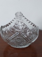 Kryształowy koszyczek na słodycze z czasów PRL