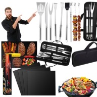 ZESTAW AKCESORIA GRILLOWE ETUI 10W1 DO GRILLA MATA DO GRILLOWANIA PIECZENIA