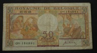 Belgia - banknot - 50 Frank 1948 rok