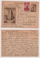 1947 dofrankowana całostka Kraków - Wien cenzura