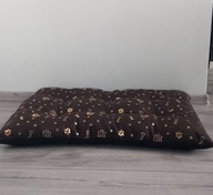 Legowisko poduszka duża 90x70 cm brązowe w łapki