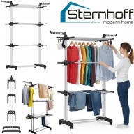 SUSZARKA NA PRANIE WOLNOSTOJĄCA PIONOWA DUŻA SKŁADANA NA KÓŁKACH STERNHOFF