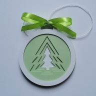 Bombka przestrzenna na Boże Narodzenie z choinką na święta ręcznie robiona