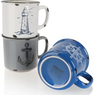 KUBKI DO KAWY XXL 500ml 3 SZT PORCELANA DUŻE ZESTAW KOLOR