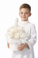 Biały FLOWERBOX z ANIOŁKIEM - KOMUNIA CHRZEST PODZIĘKOWANIE DLA CHRZESTNEJ