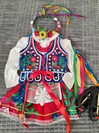 Strój krakowski dla dziewczynki ZOSIA nr kat 9 ,+pantofelki! rozm 80-98