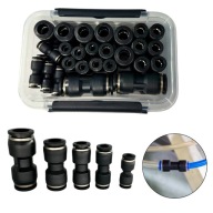 Złączka pneumatyczna prosta szybkozłączka wtykowa 4-12mm zestaw 30szt TIR