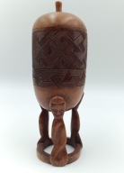 Zabytkowy drewno kielich Dogon rytualny plemienny Kongo - z Belgii