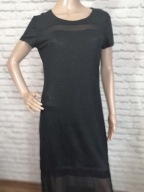 Sandro czarna sukienka 100% len roz. L