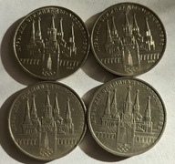 moneta Rosja ZSRR 1 rubel 1977 Igrzyska XXII Olimpiady Moskiewski kreml