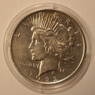 USA 1 $ DOLAR 1922 PEACE - ŁADNY STAN (1) - KRZYWY NAPIS - IN GOD WE TRUST