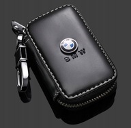 BMW BRELOK ETUI NA KLUCZYKI SKÓRA CHROM NOWOCZESNY DESIGN CZARNY
