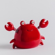 Skarbonka dla dzieci Krab Czerwony Wesoła Figurka Morska ruchoma na prezent