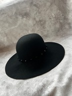 Parfois nowy czarny wełniany kapelusz
