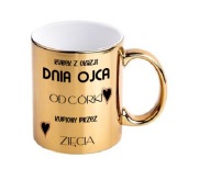 Dzień Ojca - Złoty kubek z nadrukiem na prezent