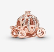 PANDORY Charms Lśniąca karoca Kopciuszka gold rose