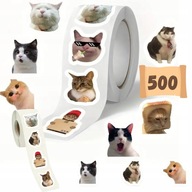 NAKLEJKI z KOTAMI 500szt Kotkami Kotem SŁODKIE ŚMIESZNE Kotki Vlepki HIT
