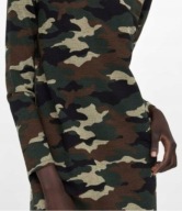 ZARA SUKIENKA MIDI MORO MILITARNY WZÓR WISKOZA ROZMIAR L 40