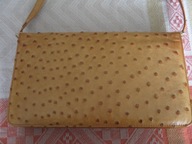 torebka Corbeau strus skora strusia vintage