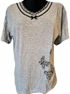 Bluza od piżamy bawełniana r. L krótki rękaw