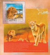 Gwinea 2014 ** cena 6,90 zł (4) - fauna, lwy