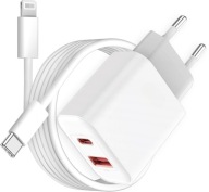 ZESTAW | SZYBKA ŁADOWARKA SIECIOWA USB TYPE-C + KABEL TYPE C | PD20W 3000mA