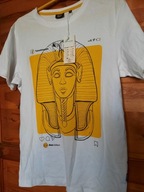 Koszulka t-schirt męska biała z Faraonem (S) Cropp