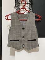 5 Kamizelka imprezowa Teen Club delikatna kratka złoty nalot 8 lat 128cm