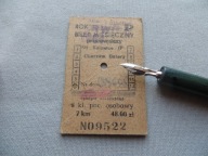 KOLEJ KATOWICE-CHORZÓW BATORY - BILET MIESIĘCZNY KARTONIK - wczesny PRL
