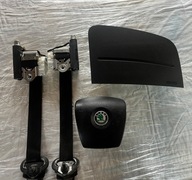 Komplet 2x AIRBAG + 2x napinacz SKODA ROOMSTER FABIA 2 II LIFT 07-14r. OEM