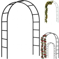 PERGOLA OGRODOWA METALOWA ŁUK PODPORA DO RÓŻ PNĄCZY 240X140CM ZIELONA MOCNA