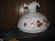 UNIKAT--Pieknie Malowany Klosz do Lampy Naftowej XIXw