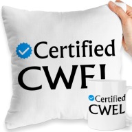 Poduszka Kubek SMIESZNE WZORY CERTIFIED CWEL PREZENT DLA KOLEGI Z PRACY