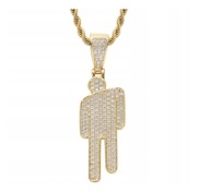 Naszyjnik wisiorek chain Billie Eilish bad guy srebrny prezent streetwear