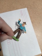 Stara Zabawka PRL Żołnierzyk Kowboj niebieski