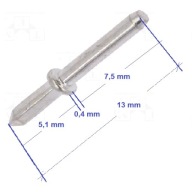 Kołek lutowniczy mosiądz niklowany fi=1,3 L-13 mm cena za 96 szt 8-3-5