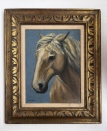 Antyczny obraz olejny „Portret konia” – J. Eickelberg, 1909 r.
