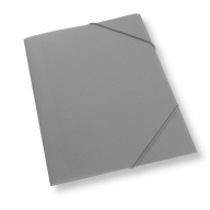 Teczka A4 z gumką plastikowa SZARA - GREY