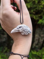 Kruk biały rękodzieło żywica epoxydowa boho rzeźba handmade