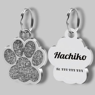 Identyfikator adresówka dla psa kota metal wielokolorowa łapka