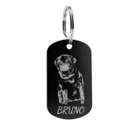 BRELOK ZDJĘCIE PUPILA Grawer Imię PSA KOTA Zwierzak Prezent Nieśmiertelnik