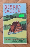 BESKID SĄDECKI - mapa turystyczna 1982 r.