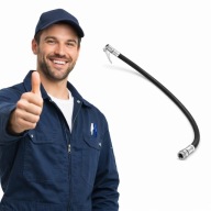 WĘŻYK DO PISTOLETU POMPOWANIA KÓŁ KOMPRESORA WĄŻ Z KOŃCÓWKĄ 35CM 1/4 6X11MM