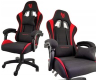 Fotel gamingowy ENZO XL Red Fabric – idealny prezent na Święta ergonomiczny