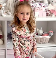 Chrisma – Bluzka / koszulka z długim rękawem „Łąka w kwiatki” – 122 7 lat