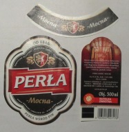 ETYKIETA PIWO PERŁA MOCNA BROWAR LUBLIN + KONTRA I KRAWATKA