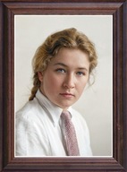 Obraz Helena Marusarzówna portret w drewnianej ramie ze szkłem