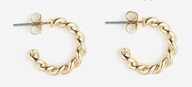 H & M kolczyki kółka koła małe grube złote chunky glamour retrop vintage