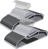 WIESZAK NA UBRANIA DO SZAFY WIESZAKI ZESTAW 50 SZT. SZARY ANTYPOŚLIZGOWE