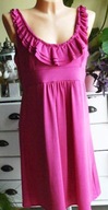 DUNNES sukienka falbanki 44 46 pink fuksja amarant
